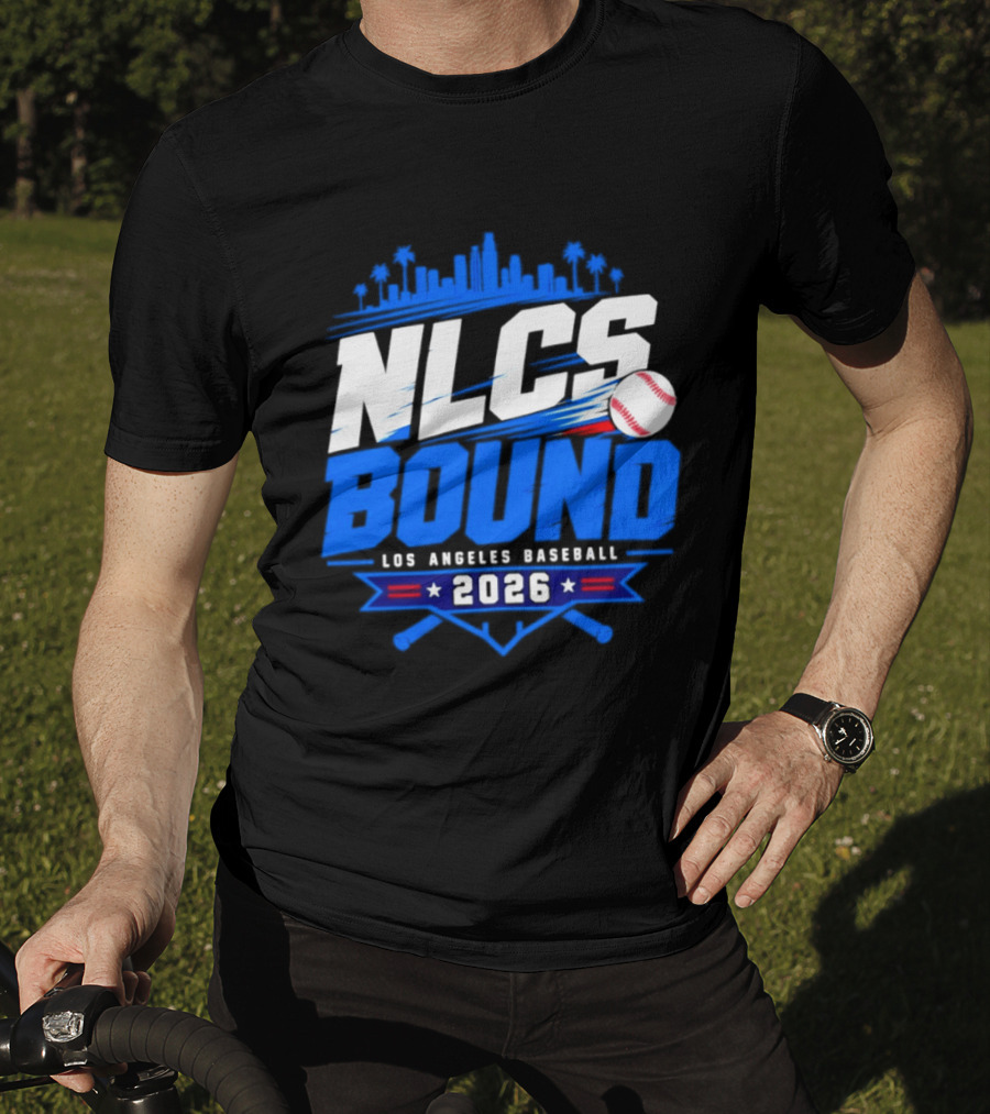 NLCS Bound Los Angeles Baseball 2026 Skyline Postseason T-Shirt