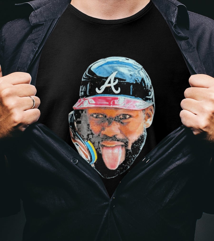 Michael Harris II Atlanta Braves Big Head Icon Signature T-Shirt