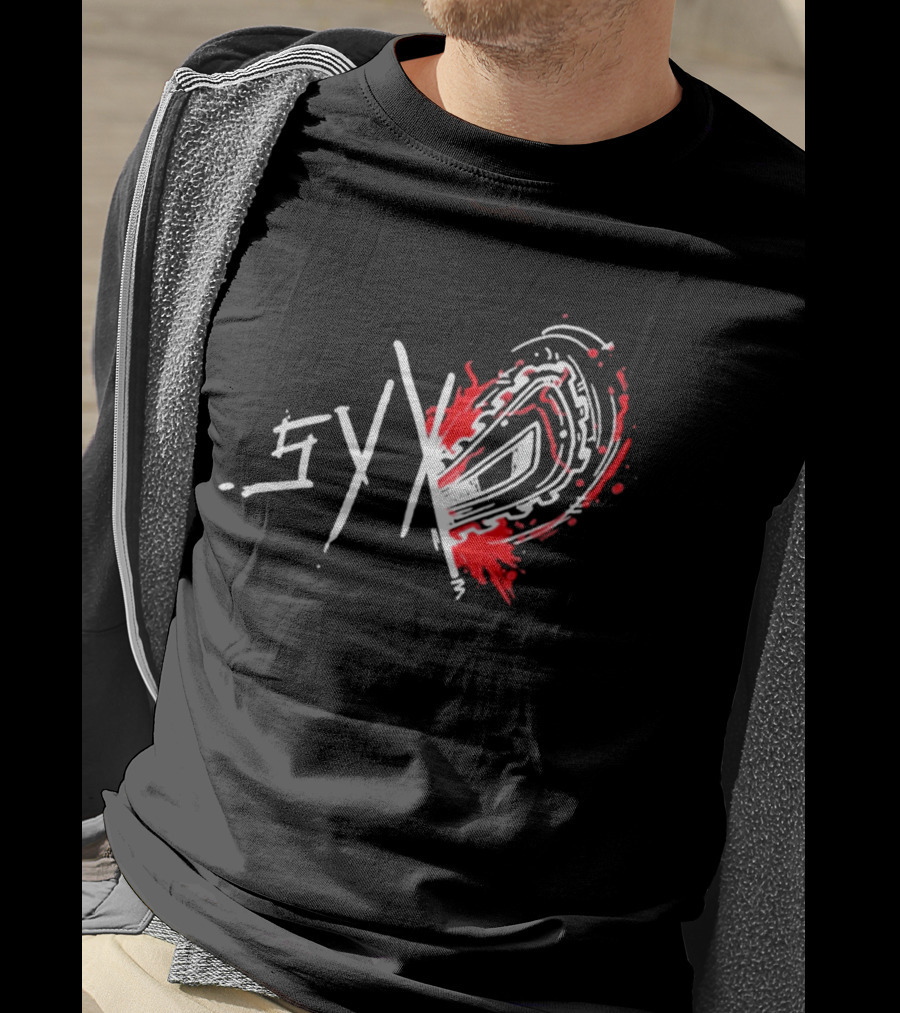 Syx Chainsaw Red Splatter T-Shirt