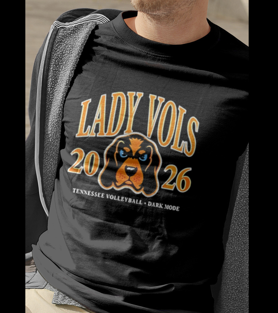 LADY VOLS 2026 Tennessee Volleyball Dark Mode T-Shirt