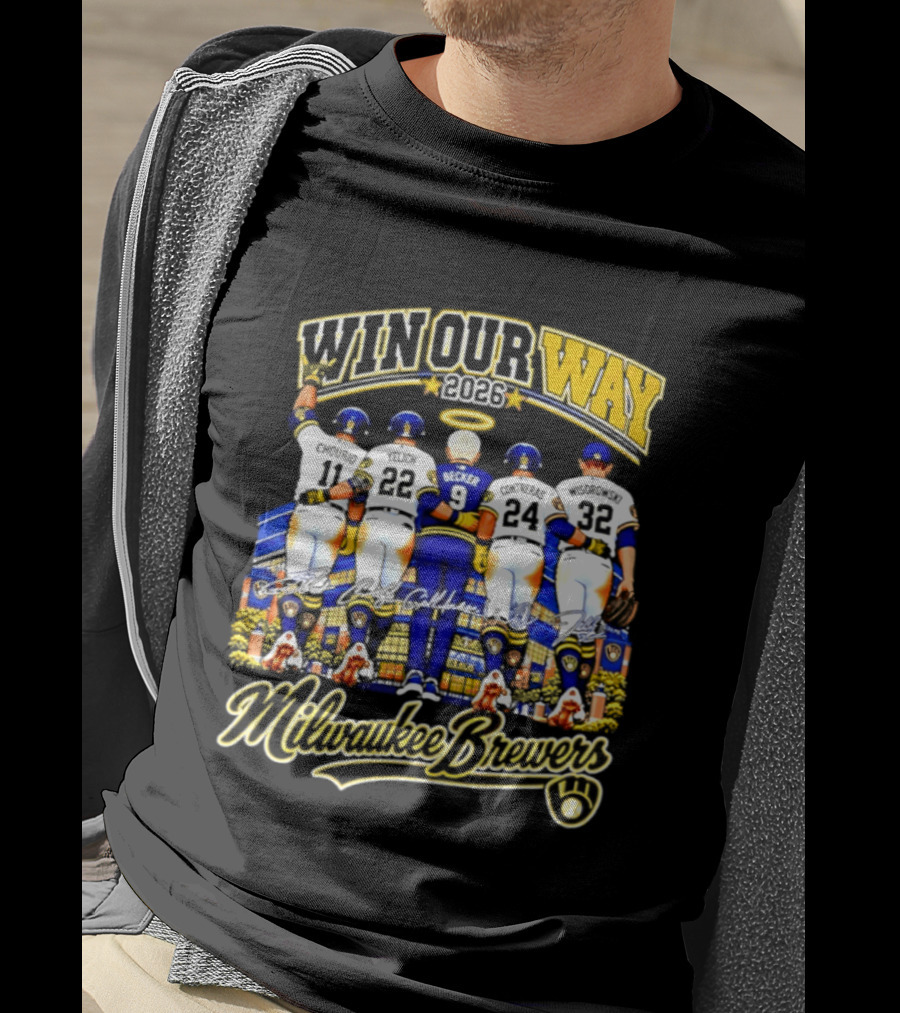 Milwaukee Brewers Win Our Way 2026 Signatures Beck 9 T-Shirt