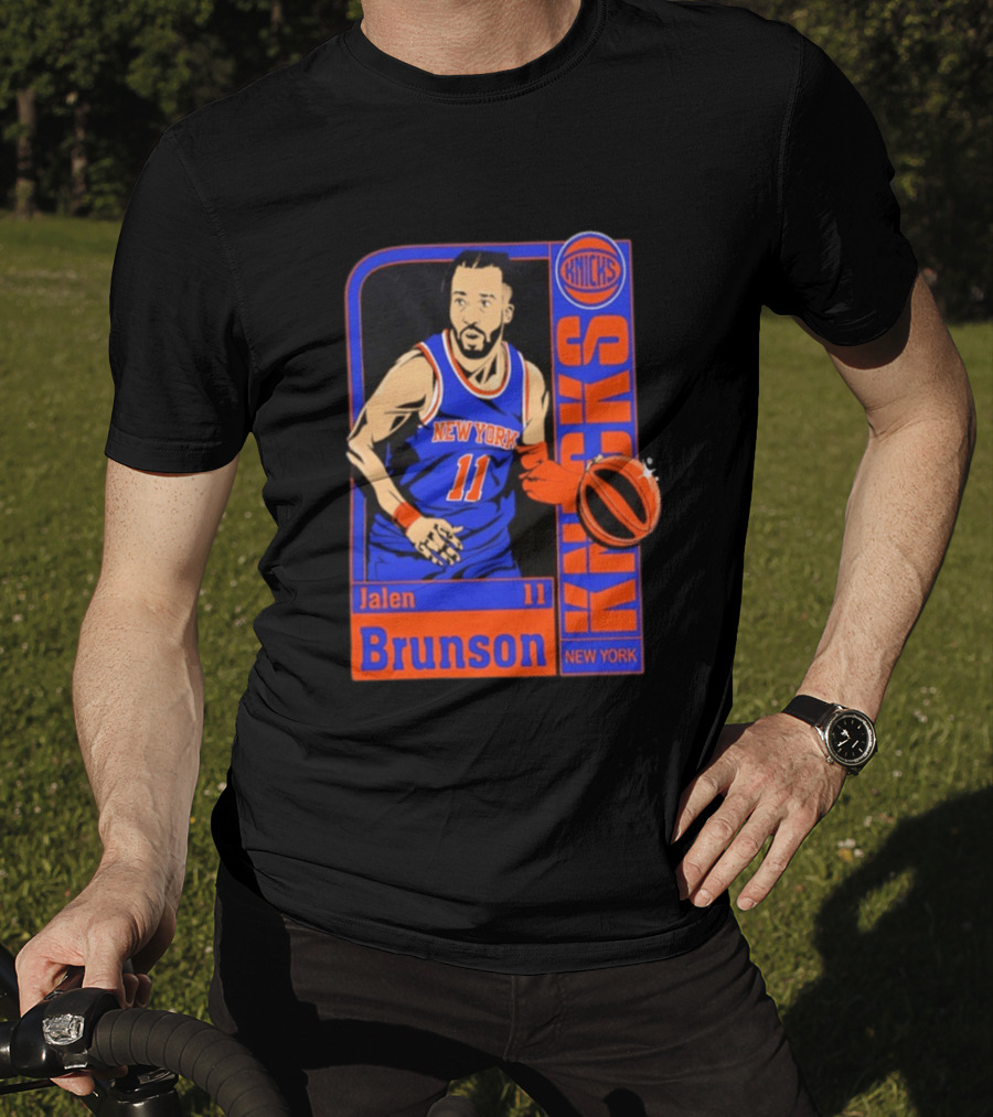 New York Knicks Jalen Brunson 11 Player Card 2026 T-Shirt