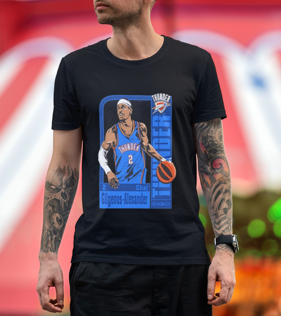 Oklahoma City Thunder Shai Gilgeous Alexander Number 2 NBA 2026 T-Shirt