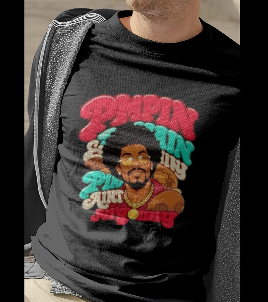 Pimpin' Ain't Easy Old School Flavor With Fur Coat T-Shirt