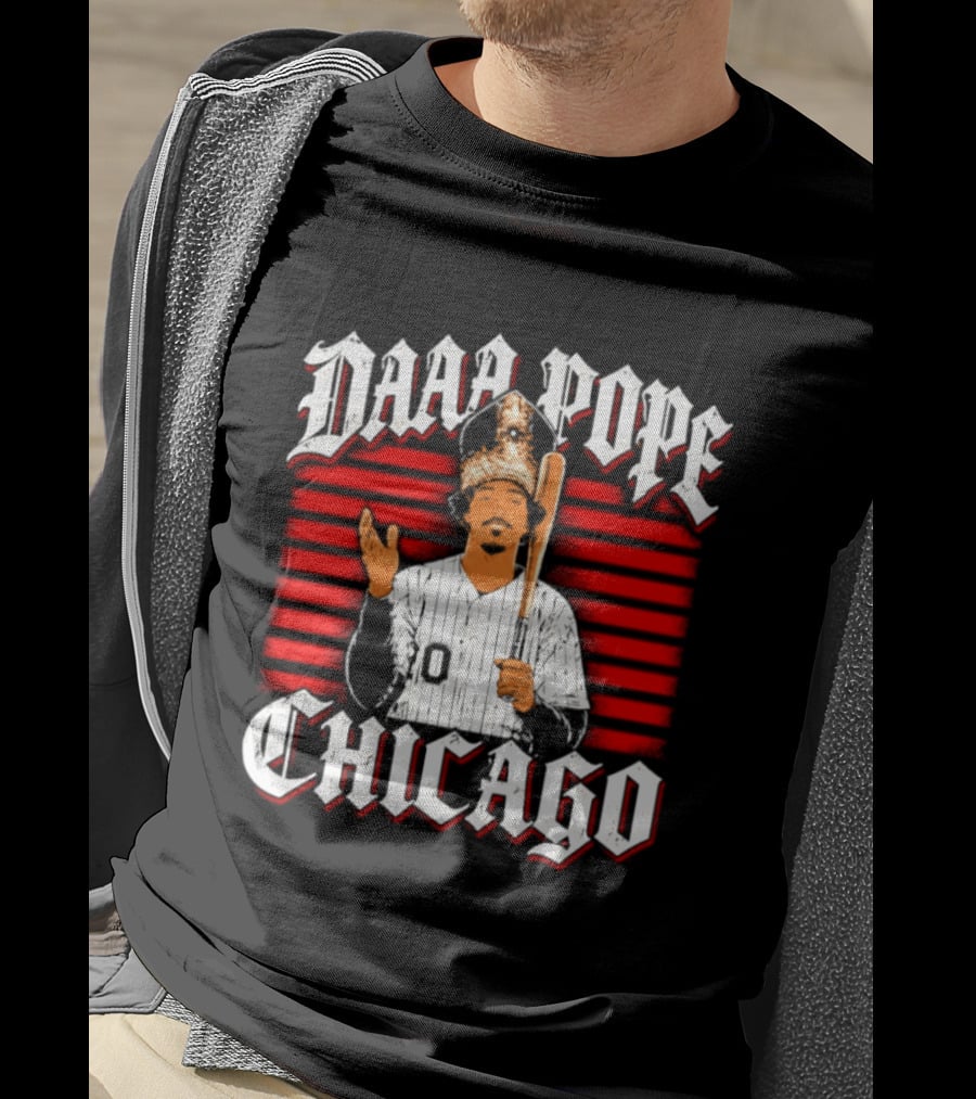 Daaa Pope Chicago White Sox 2026 Postseason Baseball Figure With Bat T-Shirt