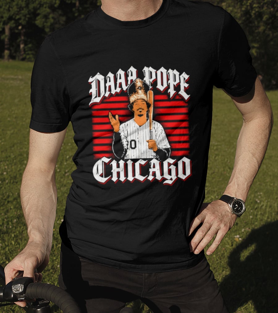 Daaa Pope Chicago White Sox 2026 Postseason Baseball Figure With Bat T-Shirt