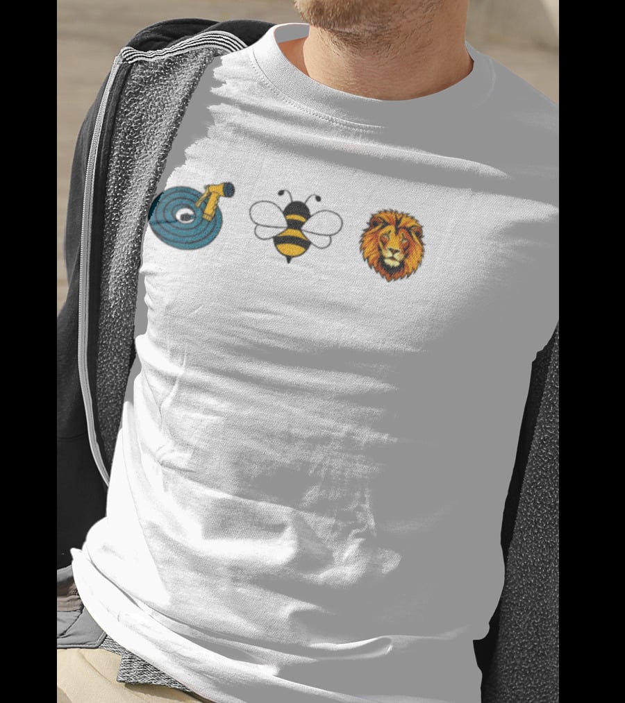 Hose Bee Lion Rebus Puzzle Bumblebee Wordplay T-Shirt