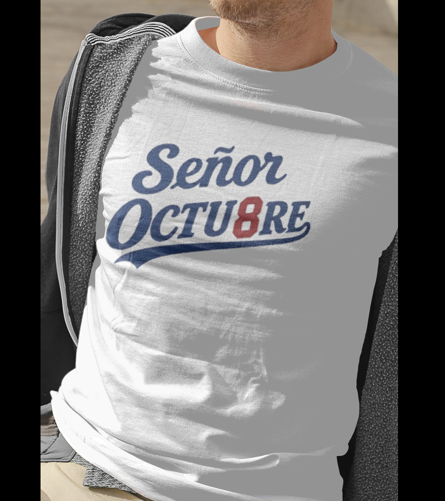 Señor Octubre 8 Los Angeles Dodgers Blue And Red Script T-Shirt