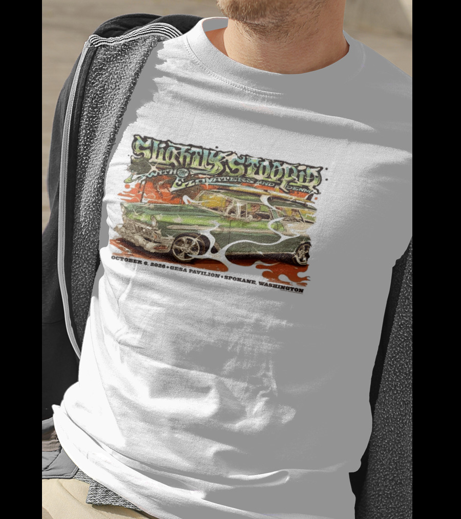 Slightly Stoopid Live With The Elevators And Denim October 6 2026 Gesa Pavilion Spokane WA T-Shirt