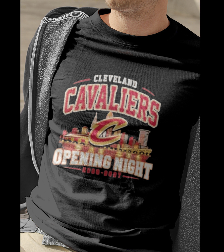 Cleveland Cavaliers 2026 2027 NBA Opening Night City Skyline C T-Shirt