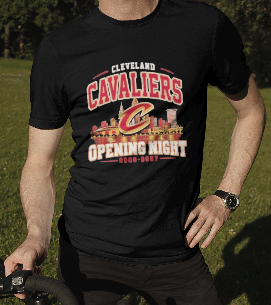 Cleveland Cavaliers 2026 2027 NBA Opening Night City Skyline C T-Shirt