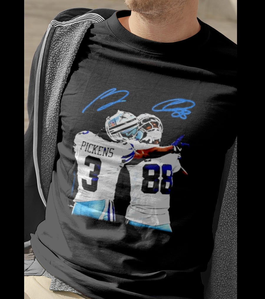 George Pickens CeeDee Lamb Dallas Cowboys Signatures T-Shirt