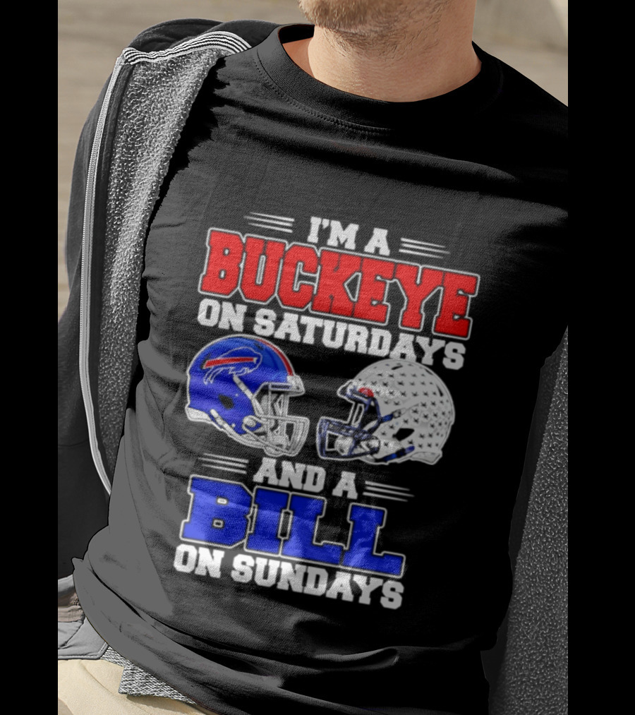 Ohio State Buckeyes Saturdays Buffalo Bills Sundays Fan 2026 T-Shirt