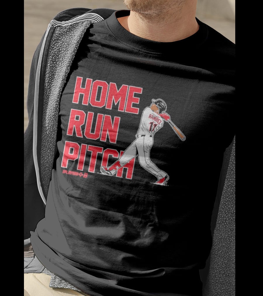Ramirez 11 Home Run Pitch Swing Baseball T-Shirt