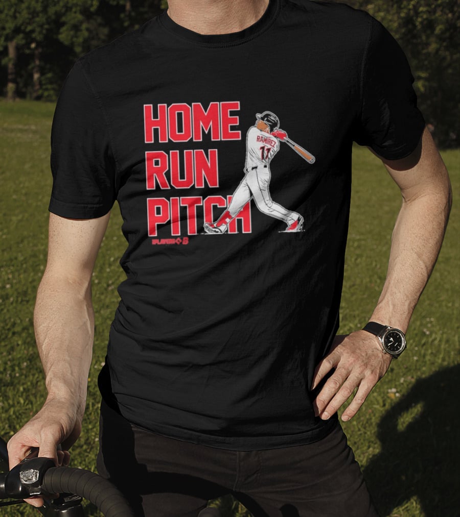 Ramirez 11 Home Run Pitch Swing Baseball T-Shirt