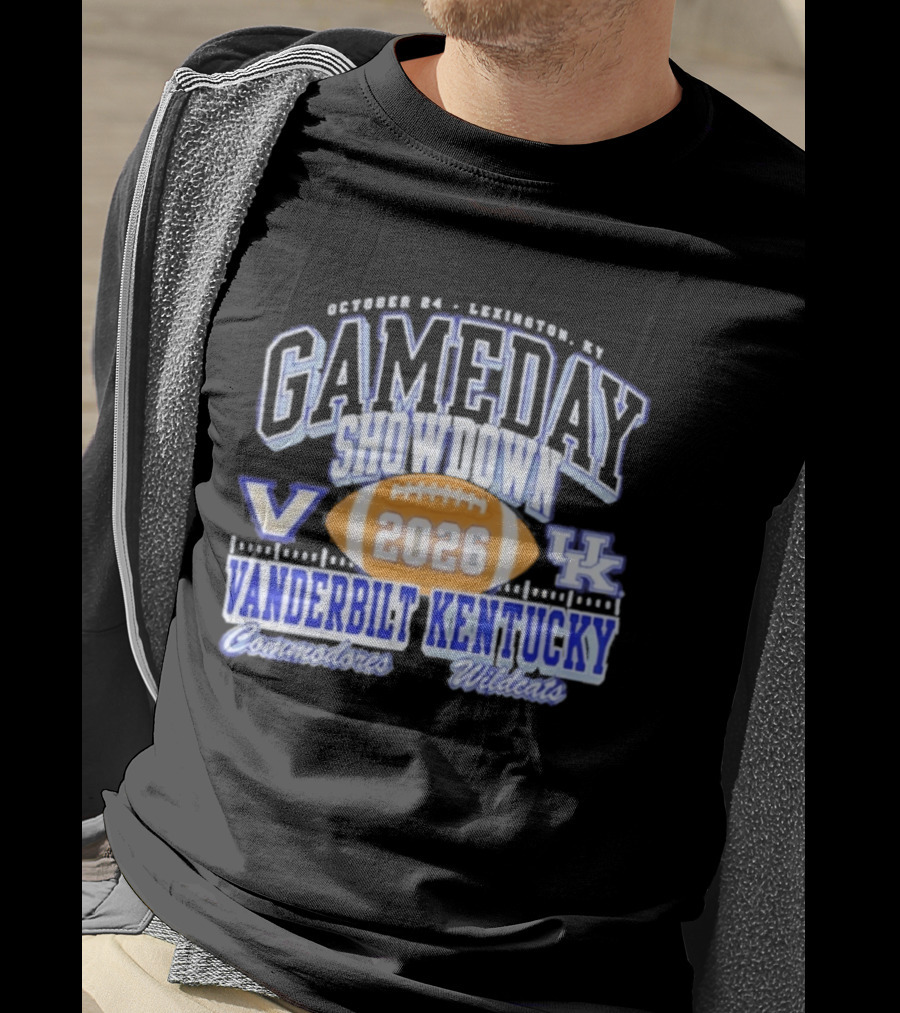 October 24 Lexington Gameday Showdown Vanderbilt Commodores Kentucky Wildcats 2026 T-Shirt