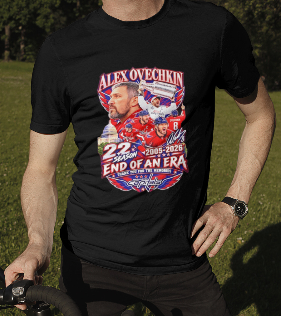 Alex Ovechkin Washington Capitals End Of An Era 22 Seasons 2005 2026 Thank You For The Memories T-Shirt