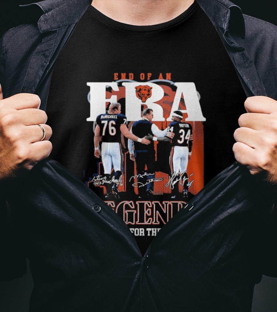 End Of An Era Legends Thank You For The Memories Bears Football 76 34 T-Shirt