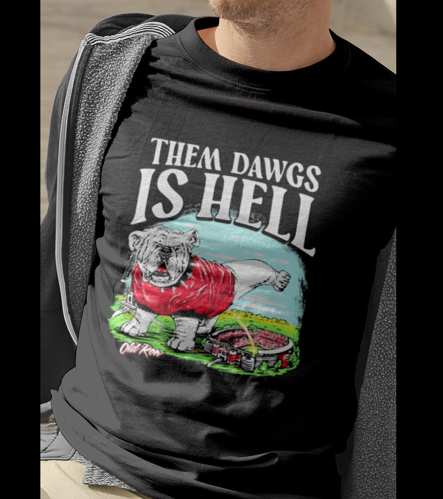 Them Dawgs Is Hell Georgia Bulldogs Football Stadium Scene T-Shirt
