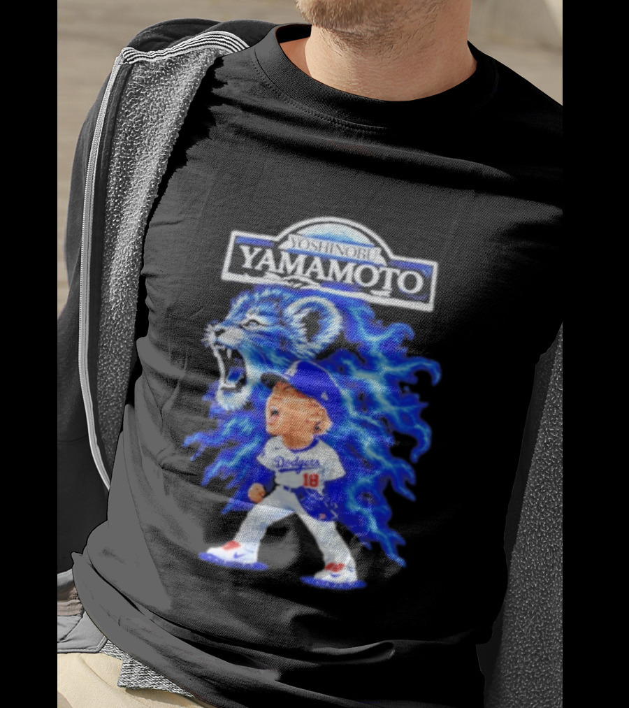 Yoshinobu Yamamoto Los Angeles Dodgers Baby Lion T-Shirt