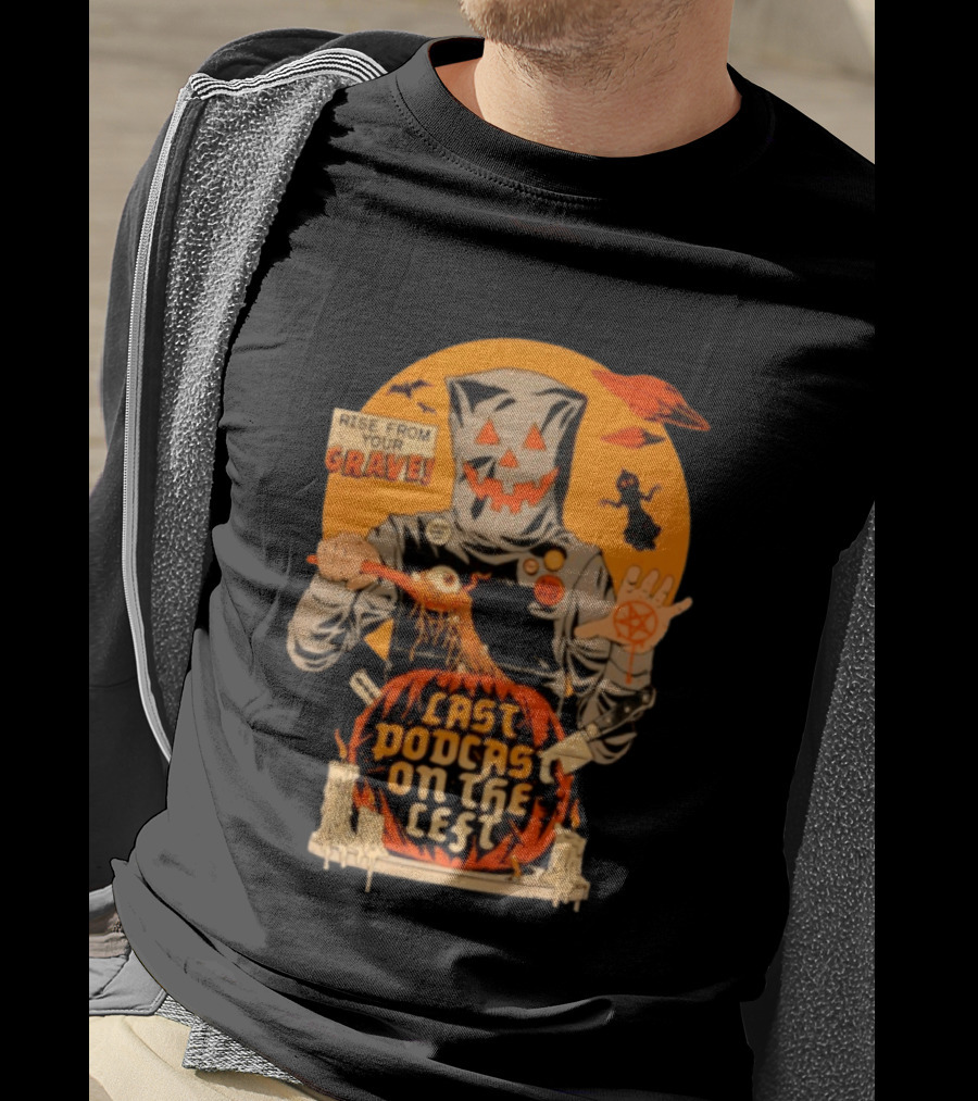 Last Podcast On The Left Rise From Your Grave Halloween Pumpkin Horror Mask T-Shirt