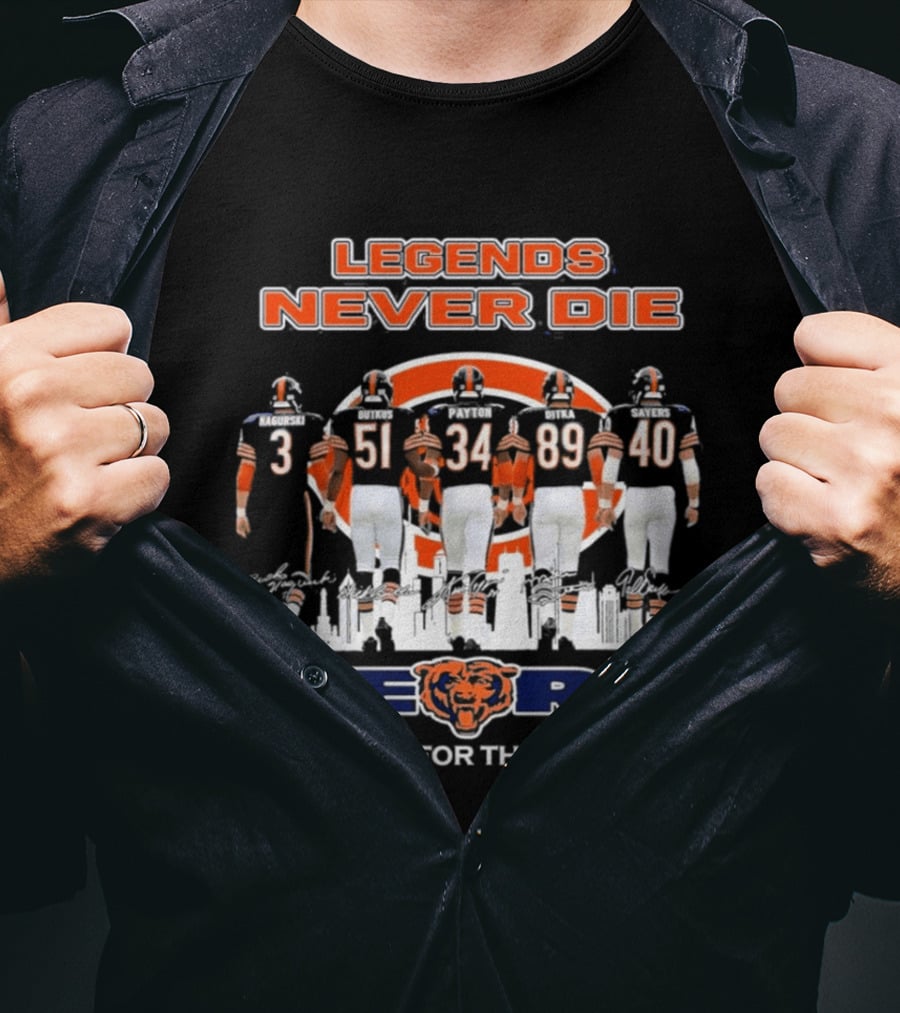 Legends Never Die Bears Thank You For The Memories 3 51 34 89 40 T-Shirt