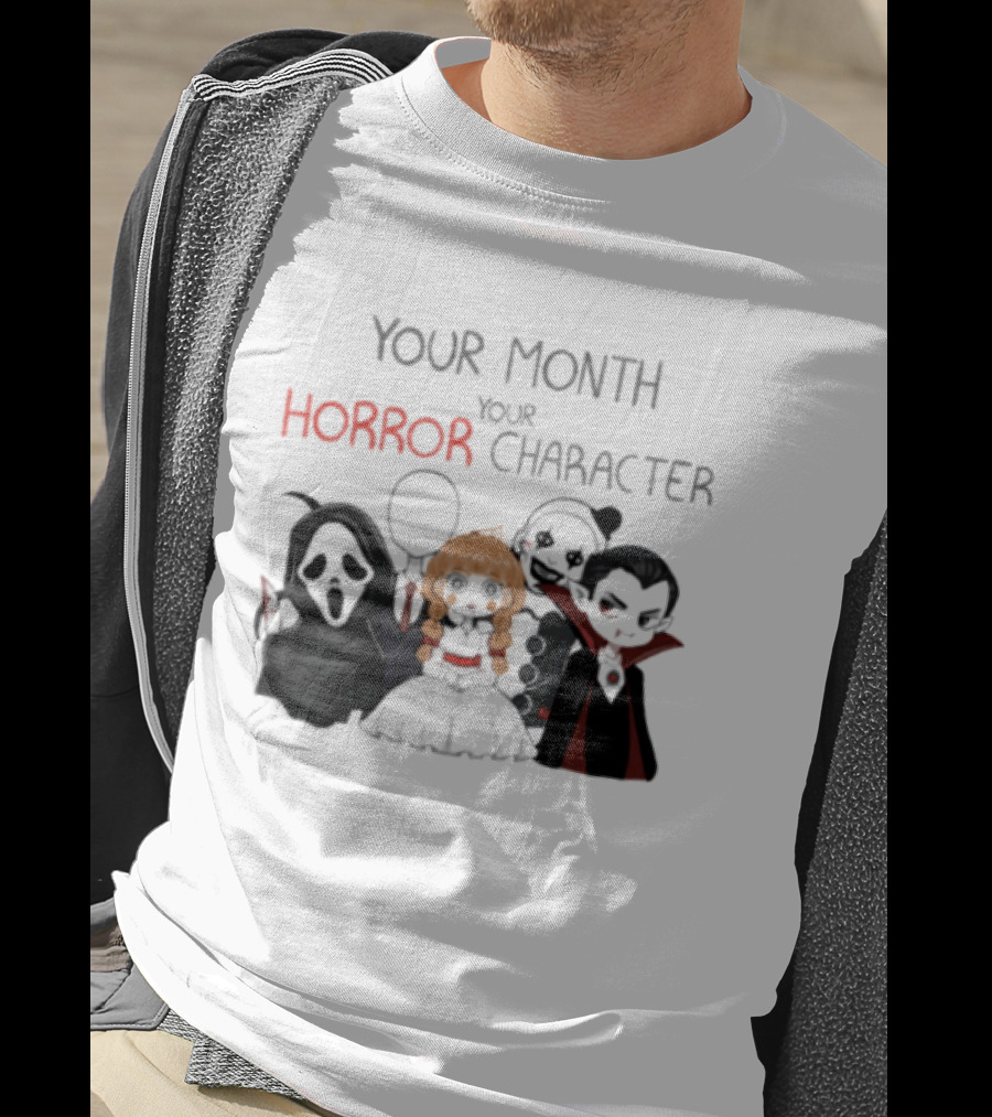 Your Month Your Horror Chibi Character Halloween 2026 T-Shirt