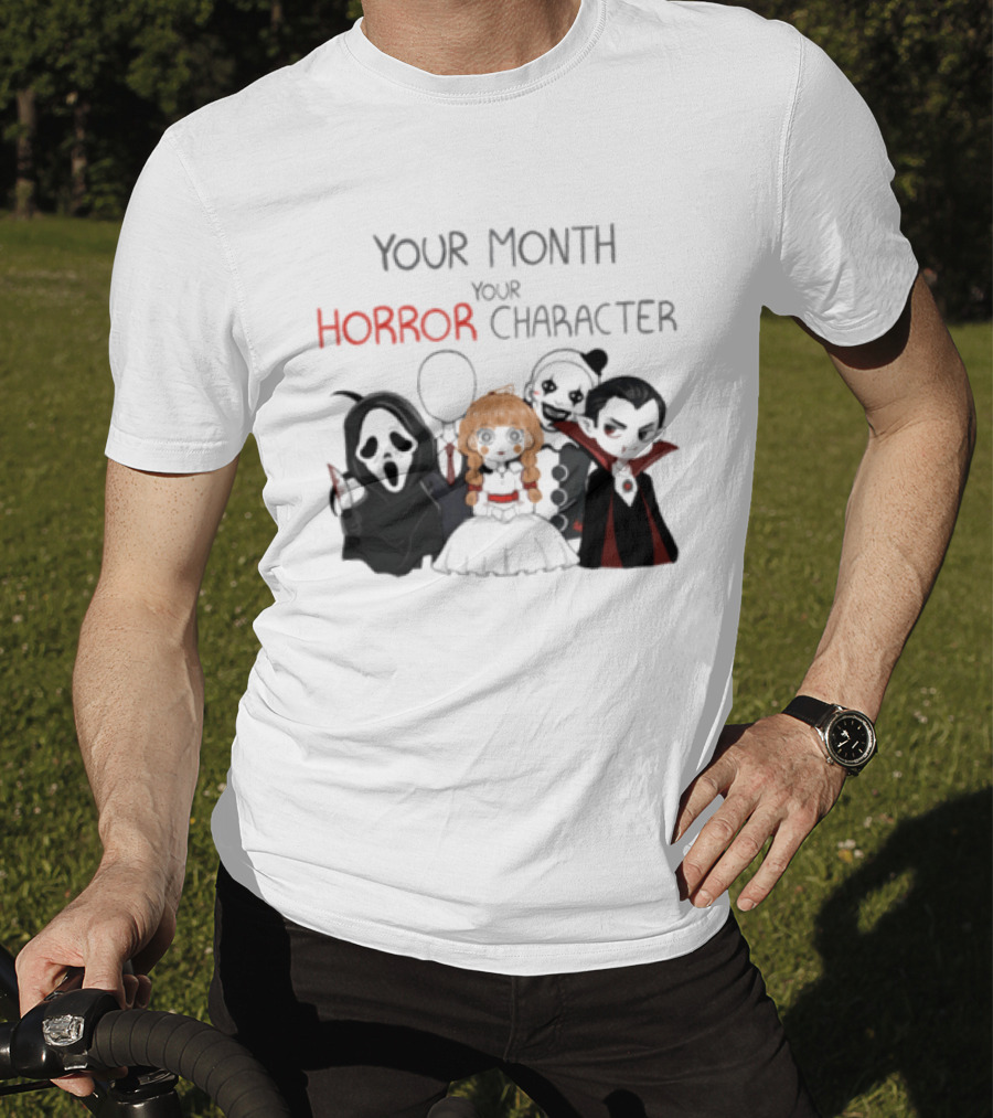 Your Month Your Horror Chibi Character Halloween 2026 T-Shirt