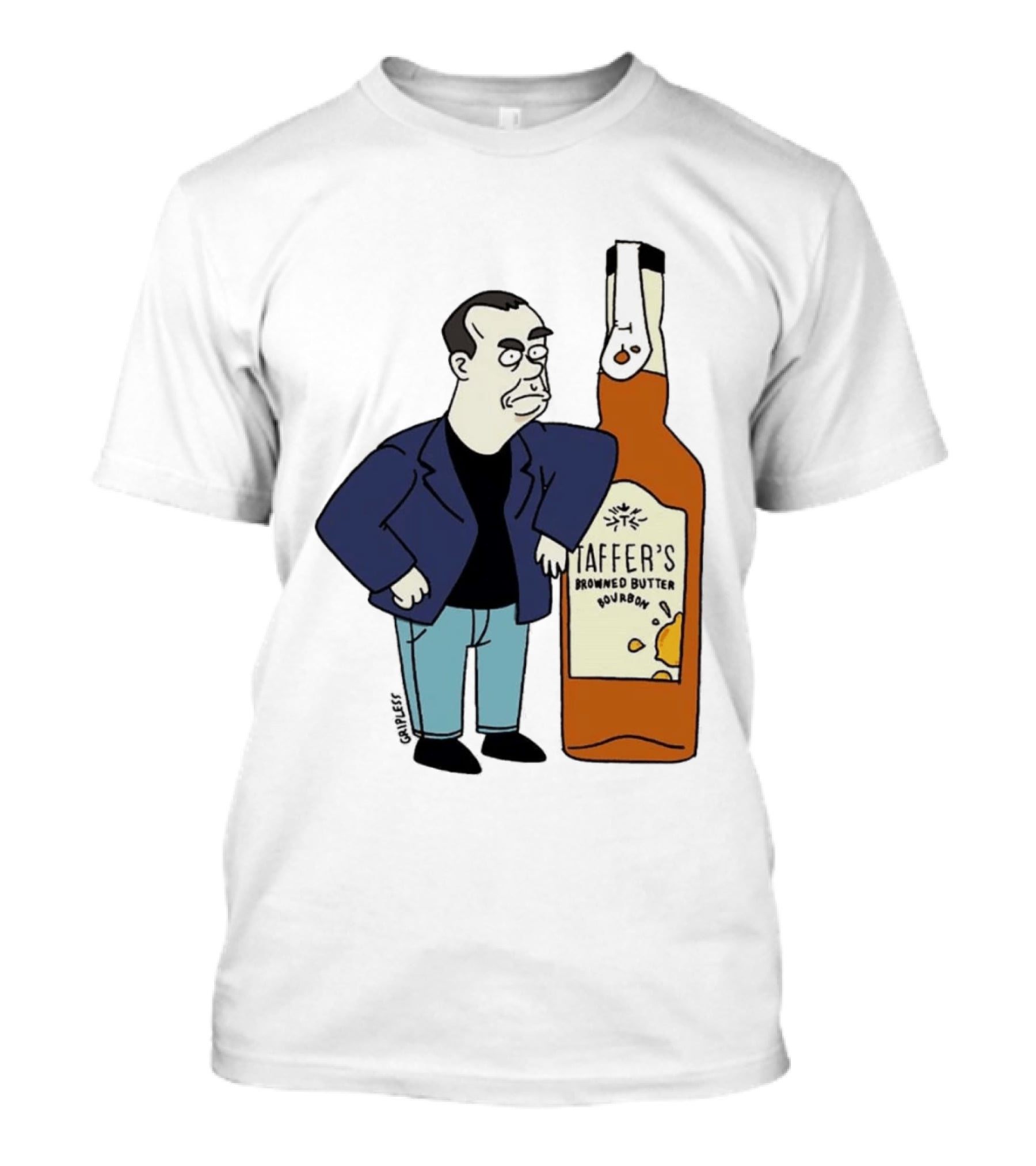 Jon Taffer Cartoon Browning Butter Bourbon Bar Rescue T-Shirt