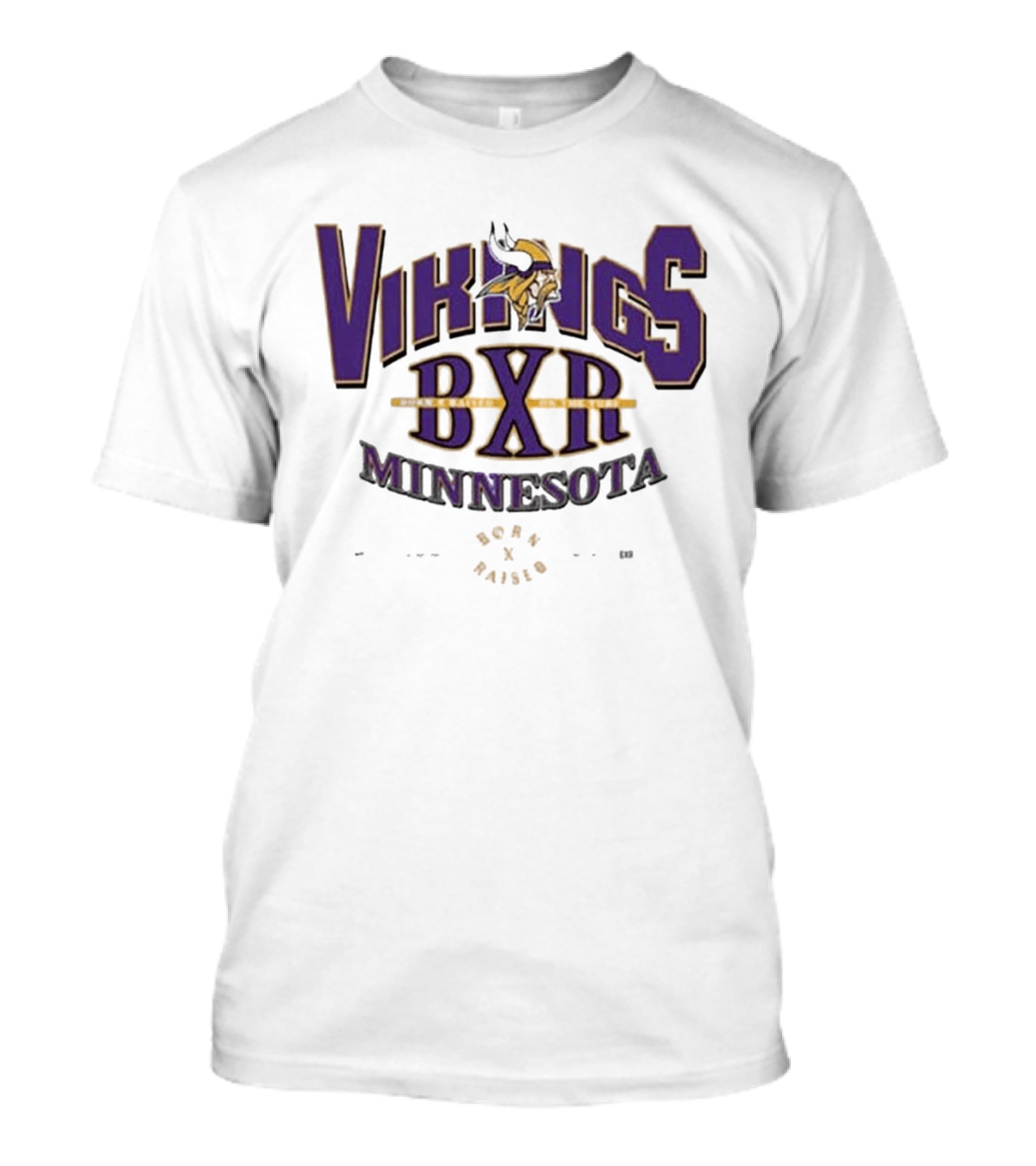 Minnesota Vikings BXR Born X Raised Football Sports T-Shirt