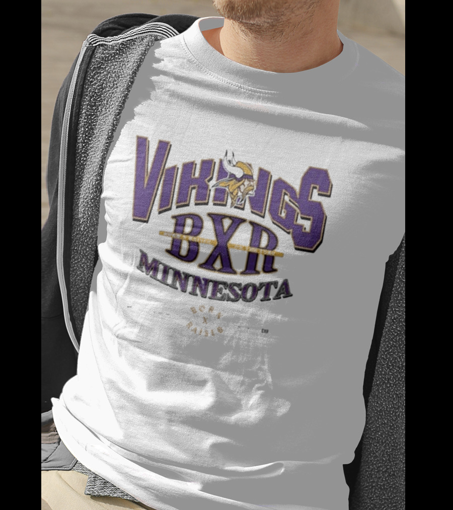 Minnesota Vikings BXR Born X Raised Football Sports T-Shirt