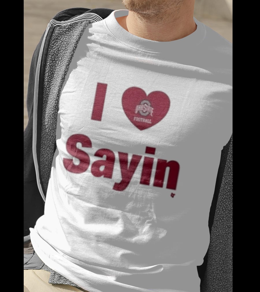 Ohio State Buckeyes I Heart Football Sayin T-Shirt