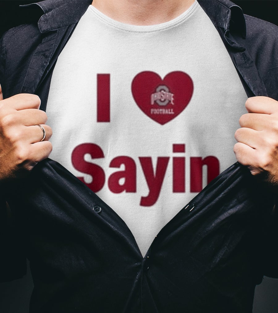 Ohio State Buckeyes I Heart Football Sayin T-Shirt