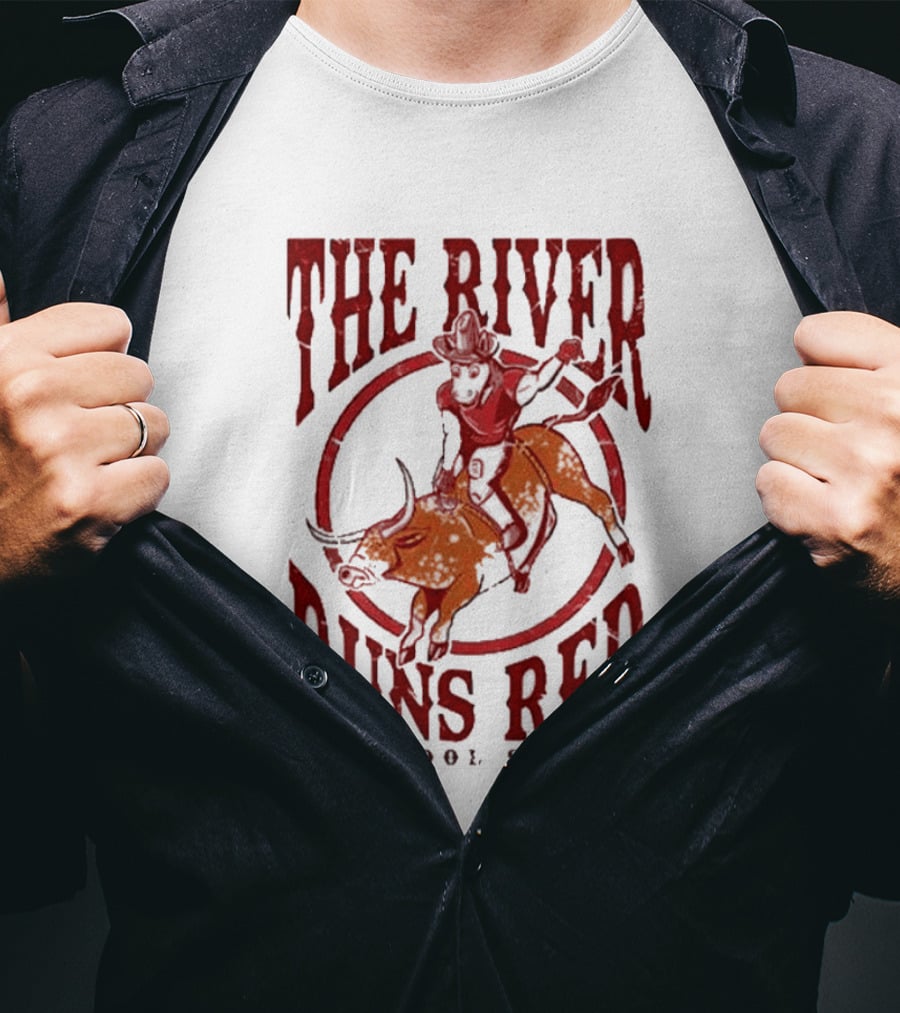 The River Runs Red Barstool Sports Oklahoma Sooners Beat Texas Longhorns 2026 T-Shirt