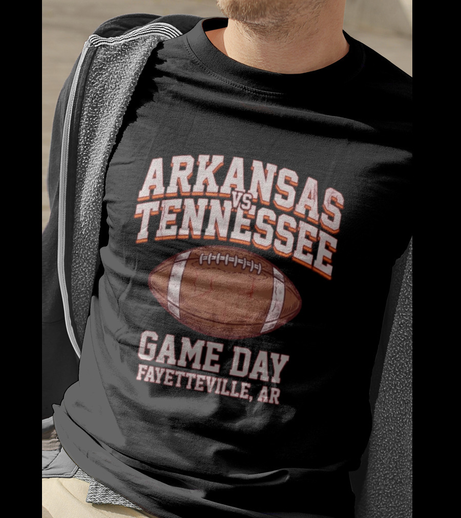 Arkansas Vs Tennessee Game Day Fayetteville AR Football Matchup T-Shirt