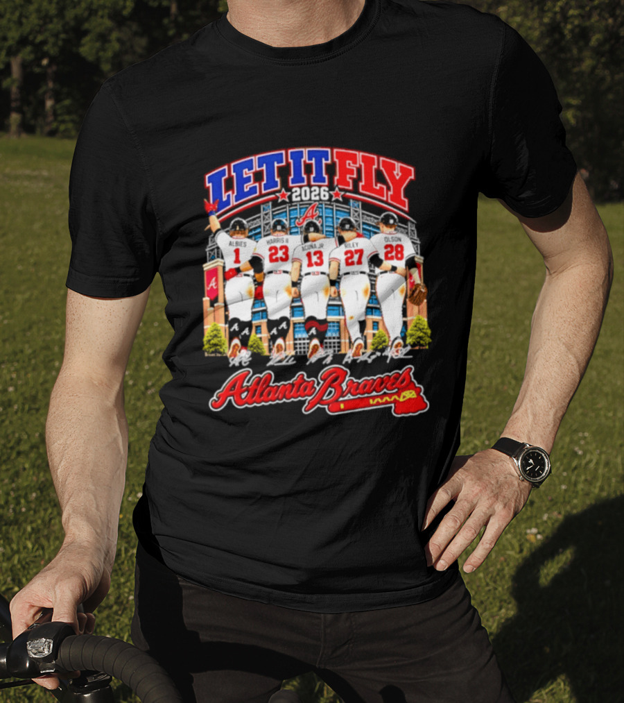 Atlanta Braves Let It Fly 2026 MLB Players Signatures T-Shirt