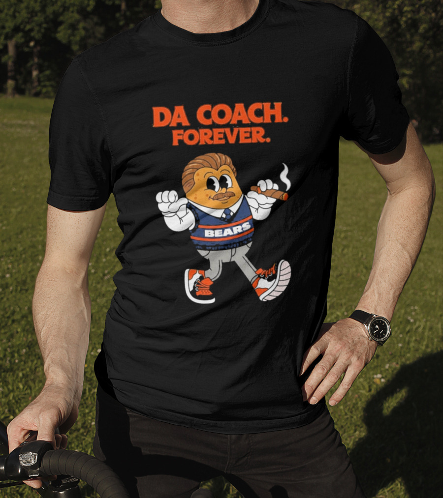 Bears Da Coach Forever Mike Ditka Cartoon Character Cigar T-Shirt