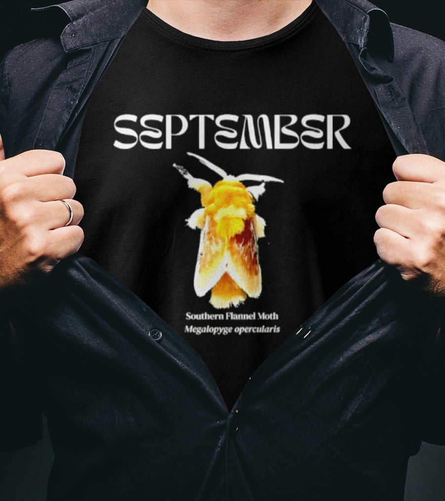 September Southern Flannel Moth Megalopyge Opercularis T-Shirt