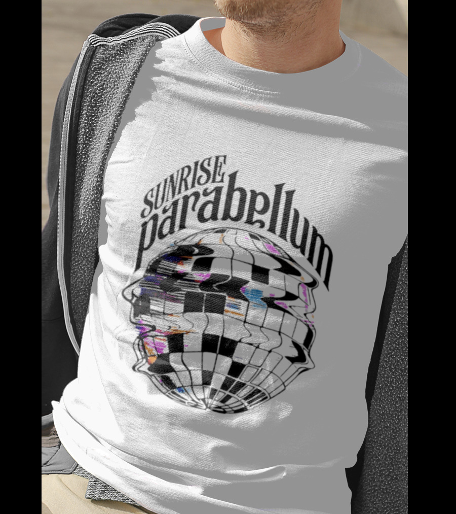 Sunrise Parabellum Glitch Disco Ball Retro Psychedelic Aesthetic T-Shirt