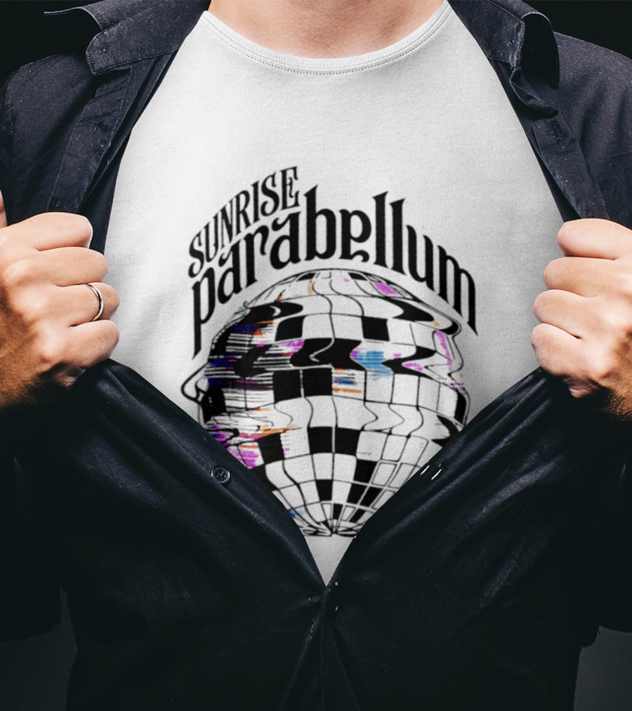 Sunrise Parabellum Glitch Disco Ball Retro Psychedelic Aesthetic T-Shirt