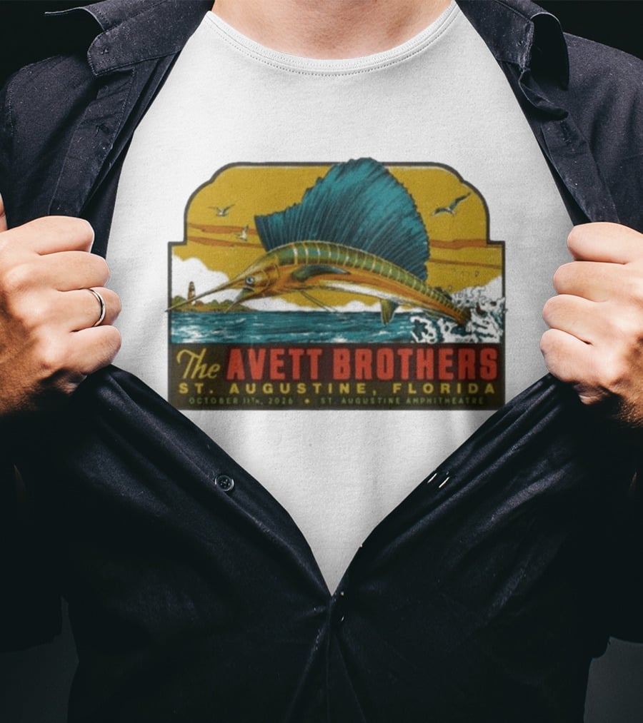 The Avett Brothers St. Augustine Florida October 11 2026 Amphitheatre Tour T-Shirt