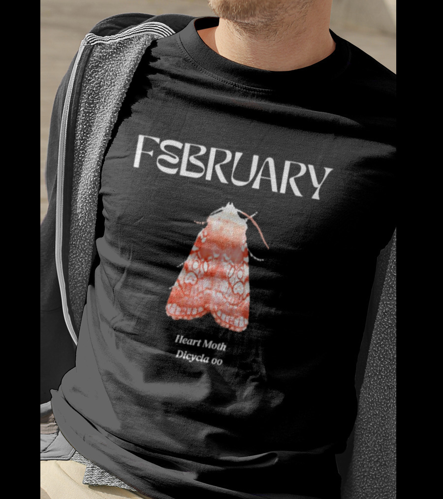 February Heart Moth Dicycla Oo Butterfly Entomology T-Shirt