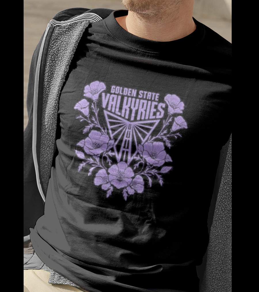 Golden State Valkyries WNBA Basketball Floral T-Shirt
