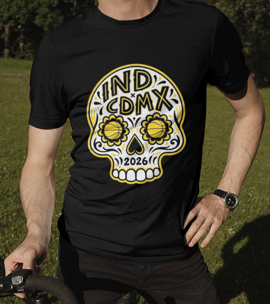 IND CDMX 2026 Basketball Skull Motif T-Shirt