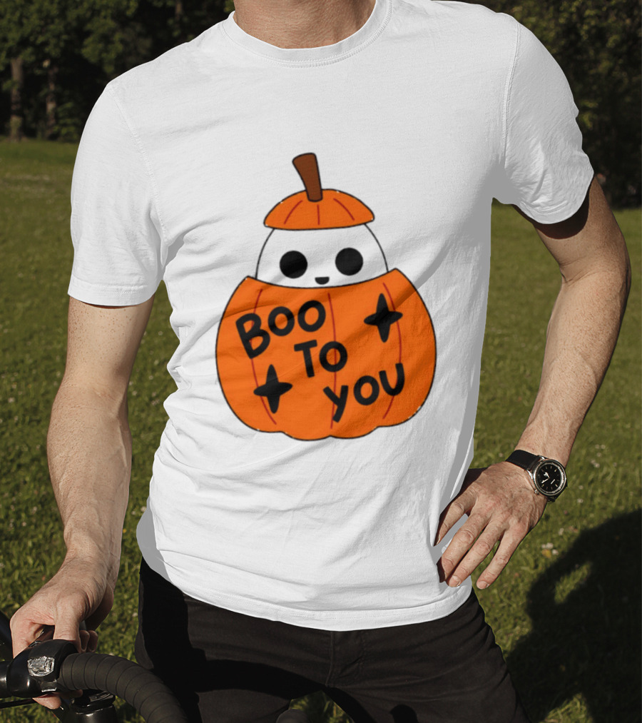 Boo To You 2026 Halloween Ghost In Pumpkin T-Shirt