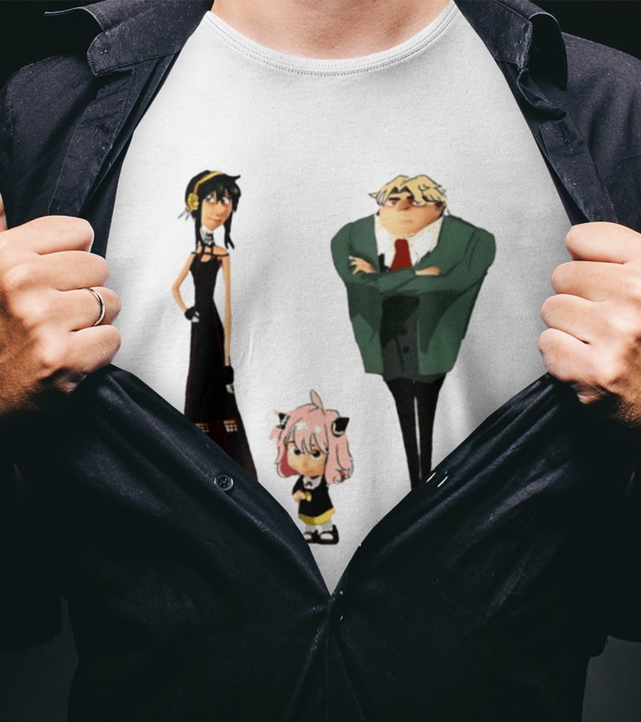 Despicable Me Spy X Family Crossover Cartoon Characters Meme T-Shirt
