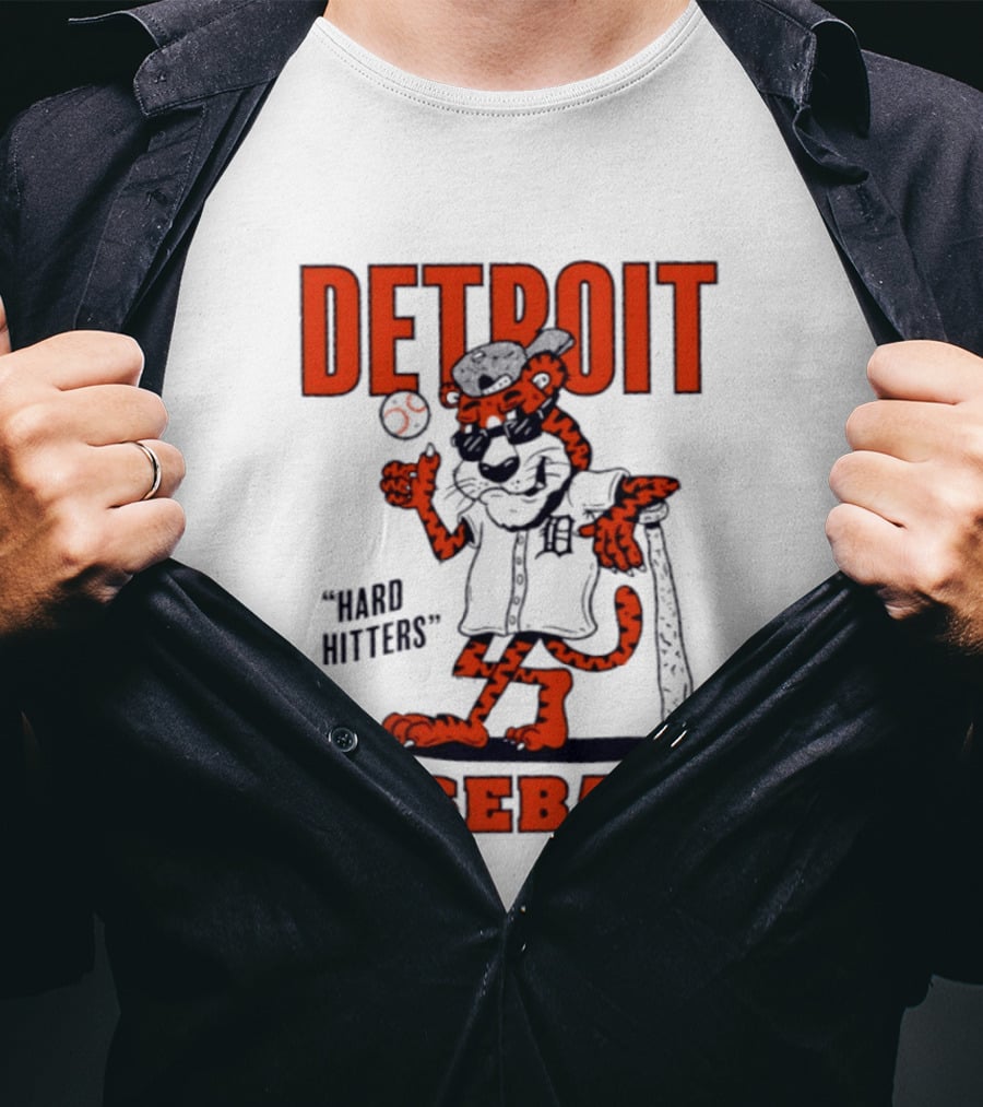 Detroit Baseball Hard Hitters Tiger MLB T-Shirt