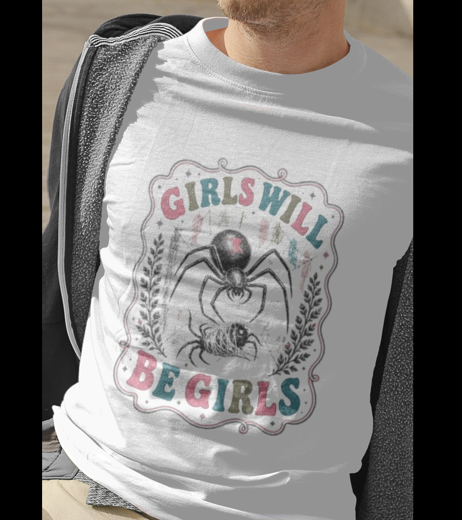 Girls Will Be Girls Spider Black Widow T-Shirt