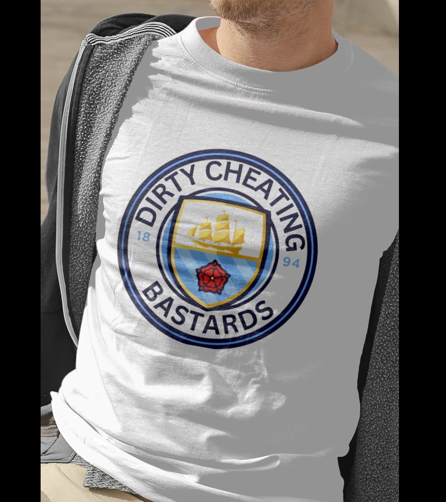 Mancheater City Dirty Cheating Bastards Parody Logo 1894 T-Shirt