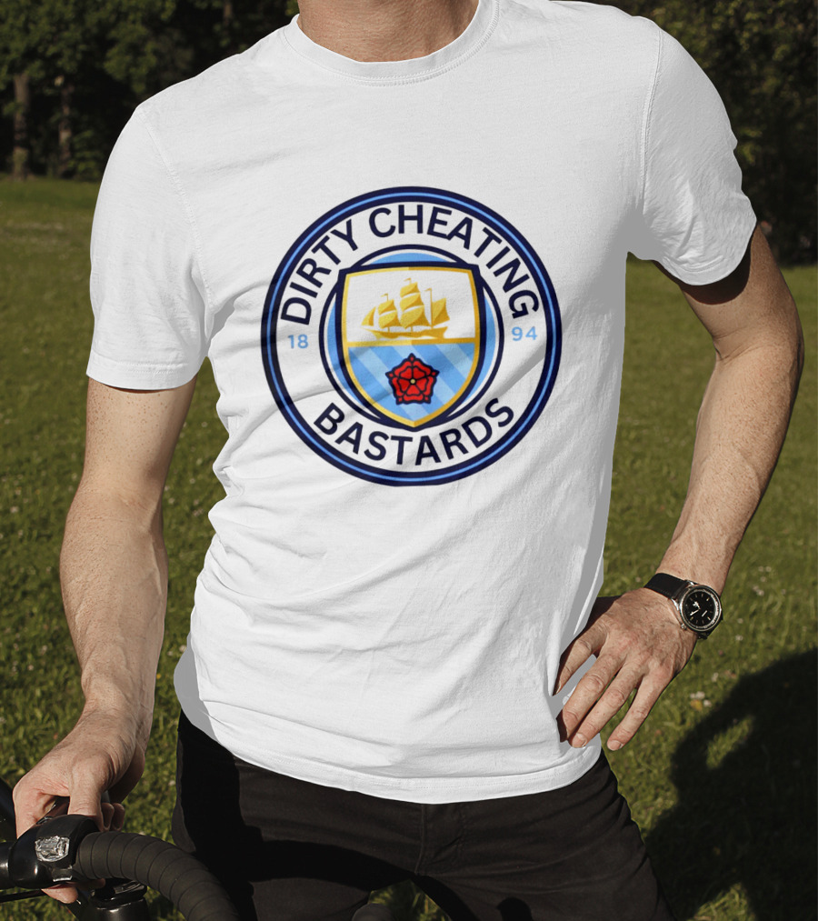 Mancheater City Dirty Cheating Bastards Parody Logo 1894 T-Shirt